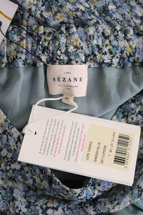 Jupe Sézane Tammie garden blue Vert en Viscose