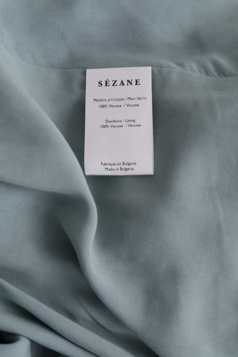 Jupe Sézane Tammie garden blue Vert en Viscose