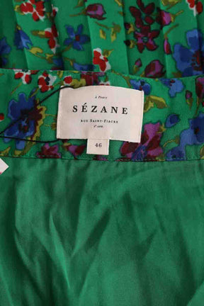 Jupe Sézane Vert en Synthétique