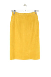 Jupe Stouls Jaune en Cuir, taille S - Seconde Main