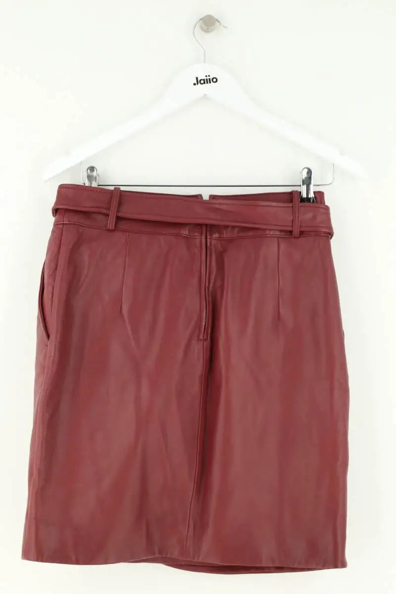 Jupe Tara Jarmon Bordeaux en Cuir