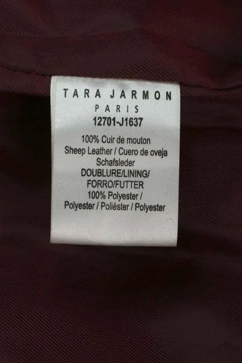Jupe Tara Jarmon Bordeaux en Cuir