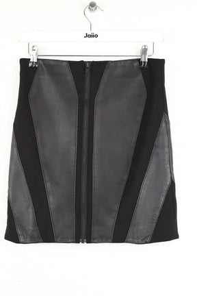 Jupe The Kooples Noir en Cuir