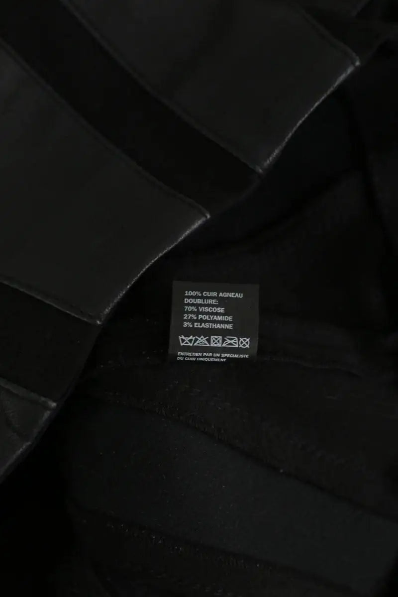 Jupe The Kooples Noir en Cuir