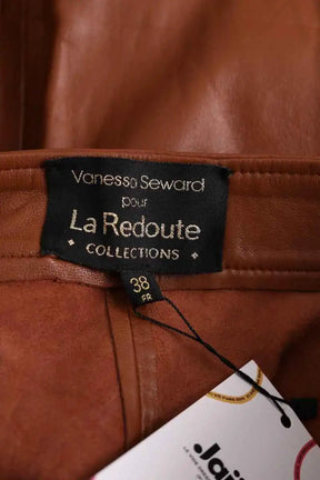 Jupe Vanessa Seward Marron en Cuir