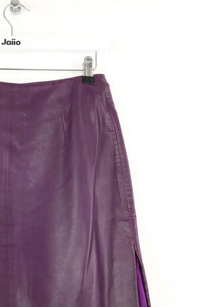 Jupe Versace Violet en Cuir