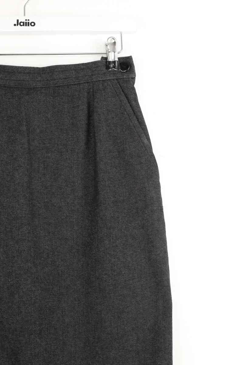 Jupe Yves Saint Laurent Anthracite en Coton