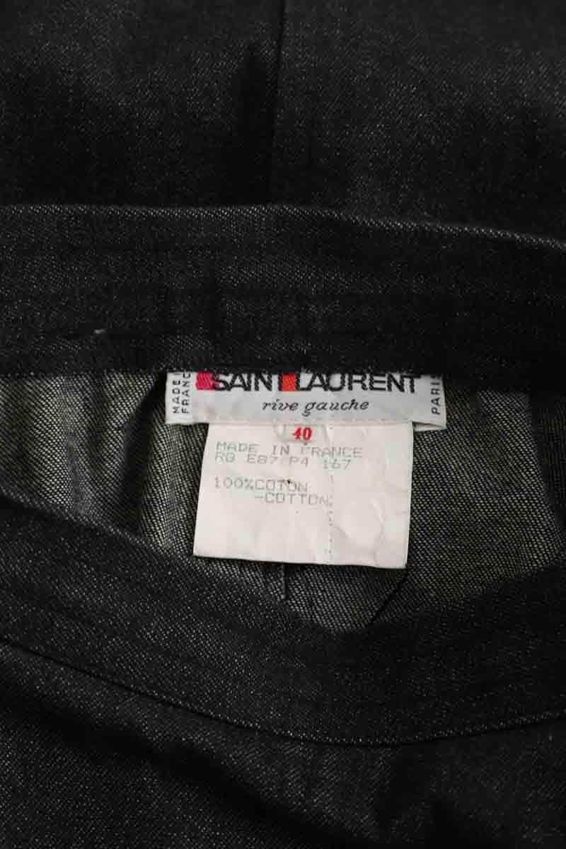 Jupe Yves Saint Laurent Anthracite en Coton
