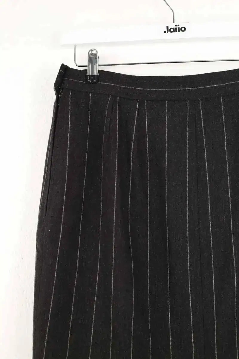 Jupe Yves Saint Laurent Anthracite en Laine