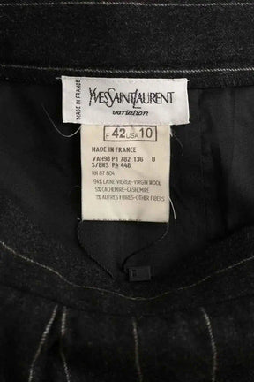 Jupe Yves Saint Laurent Anthracite en Laine