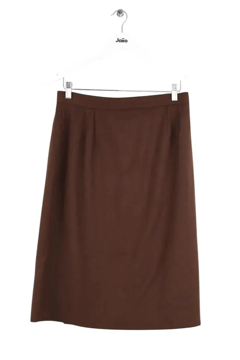 Jupe Yves Saint Laurent Marron en Laine, taille XXL - Seconde Main