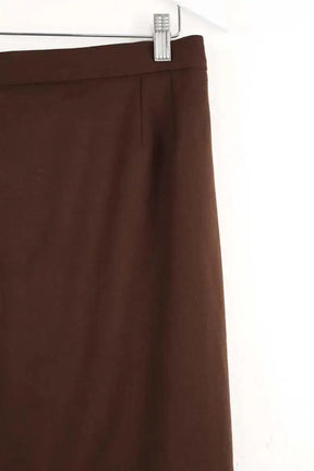 Jupe Yves Saint Laurent Marron en Laine