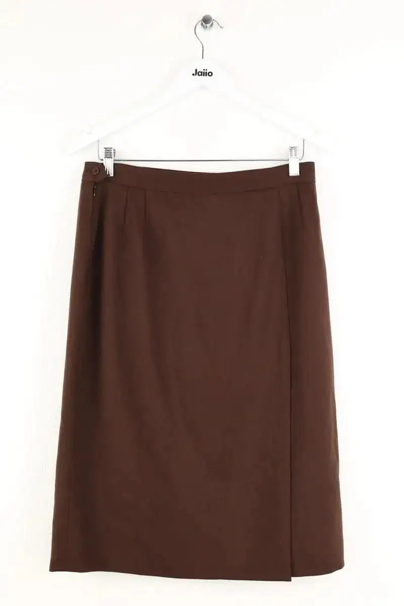 Jupe Yves Saint Laurent Marron en Laine