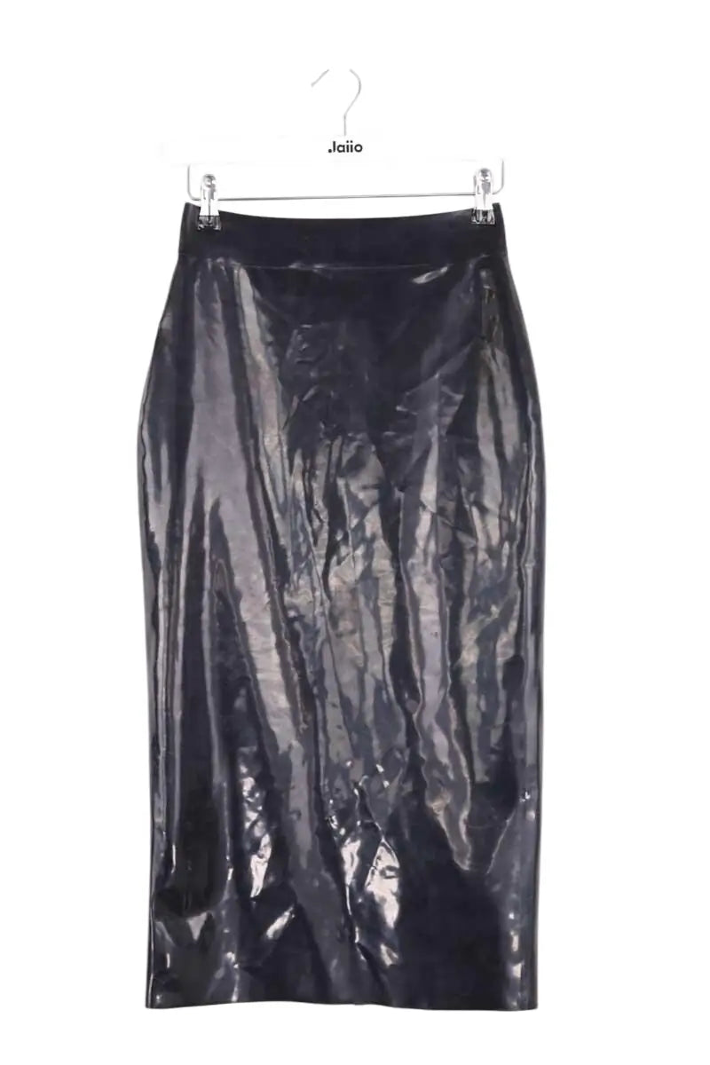 Jupe Yves Saint Laurent Noir en Synthétique, taille S - Seconde Main