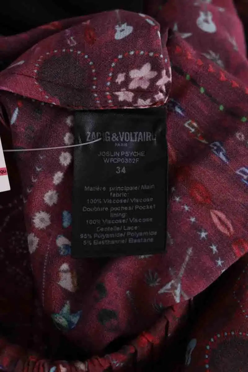 Jupe Zadig & Voltaire Bordeaux en Viscose