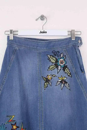 Jupe Zadig & Voltaire Jamille  brode Bleu en Coton