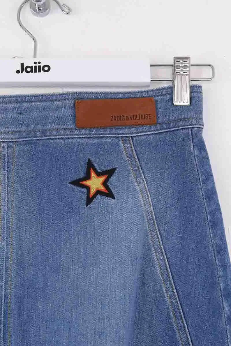 Jupe Zadig & Voltaire Jamille  brode Bleu en Coton