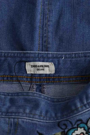 Jupe Zadig & Voltaire Jamille  brode Bleu en Coton