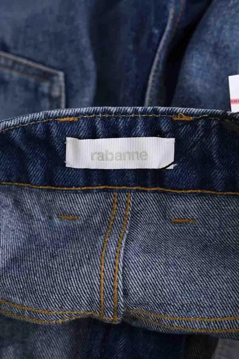 Jean large Paco Rabanne Bleu en Coton