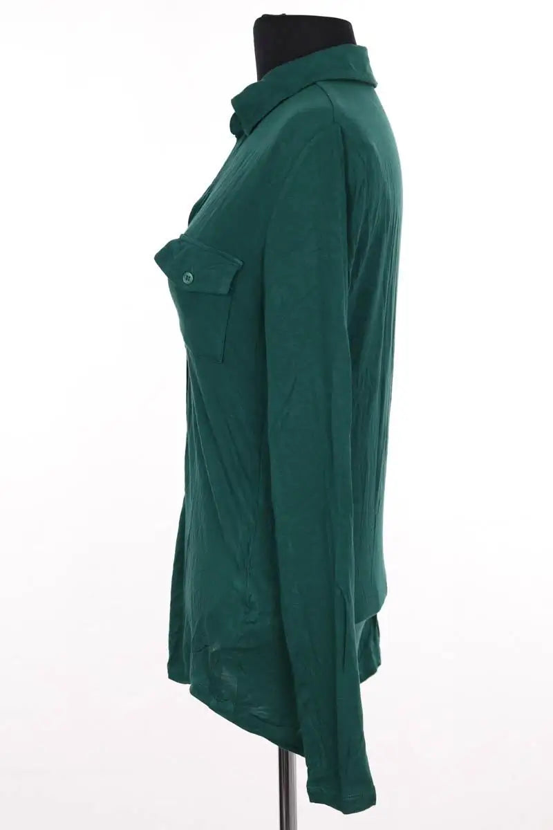Polo Majestic Filatures Vert en Viscose