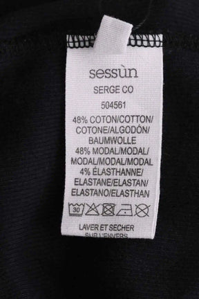 T-shirt Sessun Noir en Coton