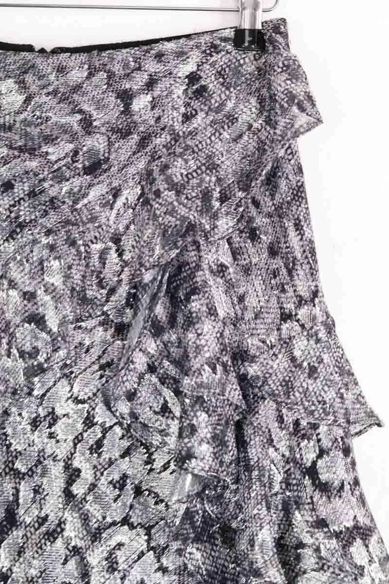 Jupe The Kooples Argent en Soie