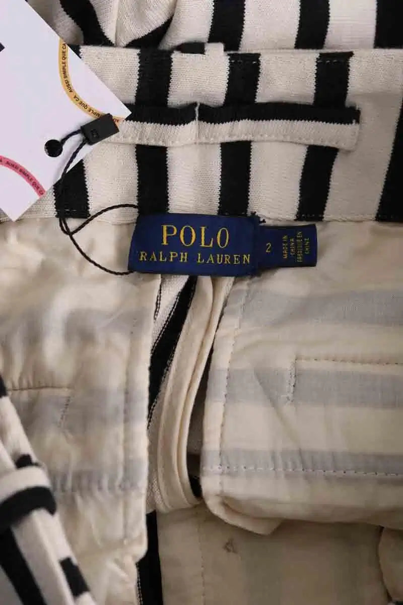 Pantalon droit Ralph Lauren Ecru en Coton