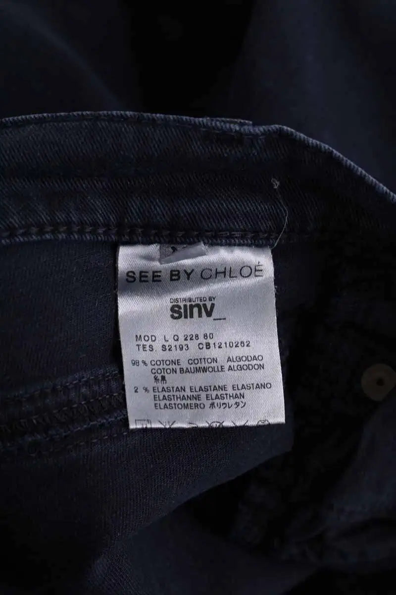 Jean slim See By Chloé Marine en Coton