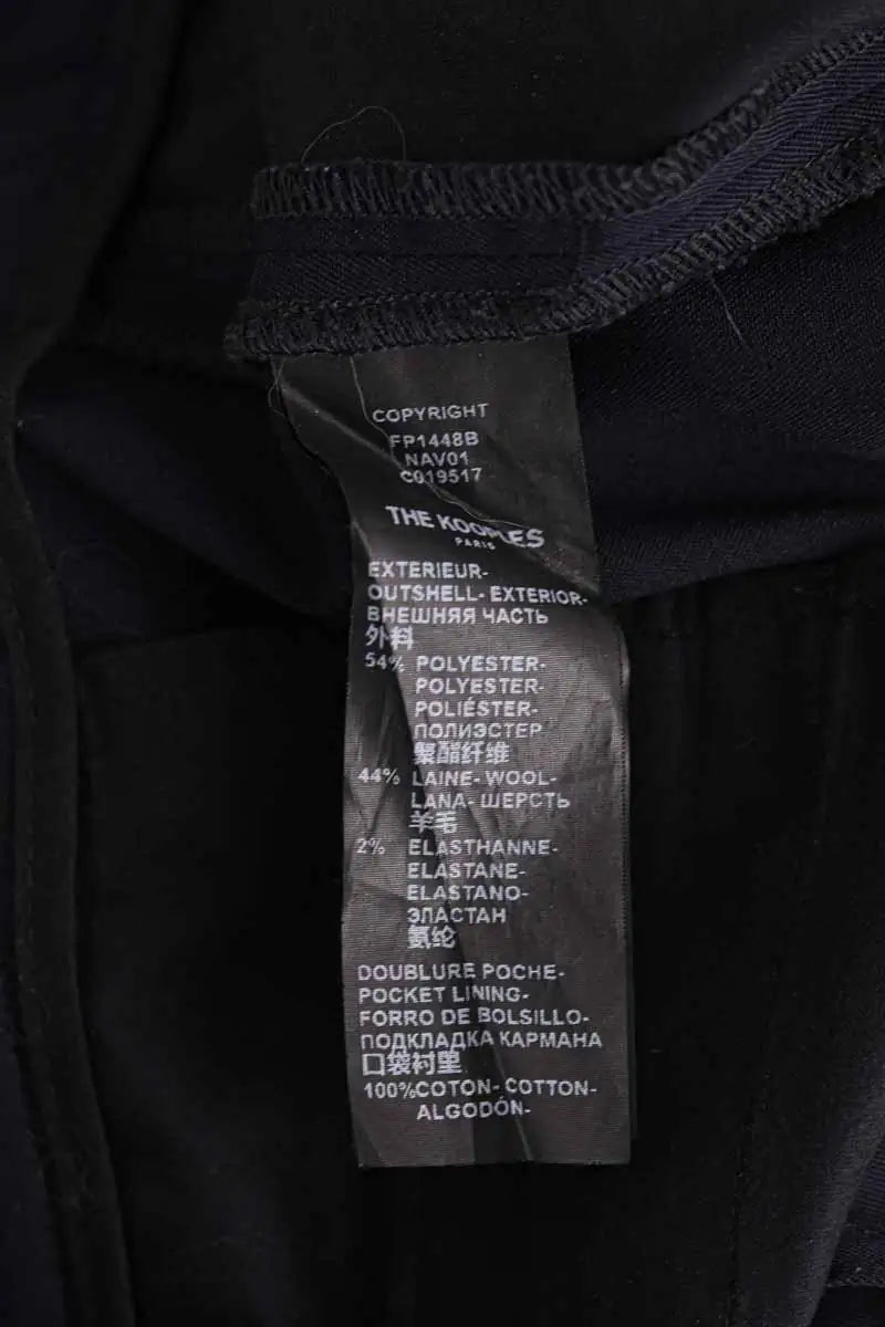 Pantalon droit The Kooples Marine en Synthétique