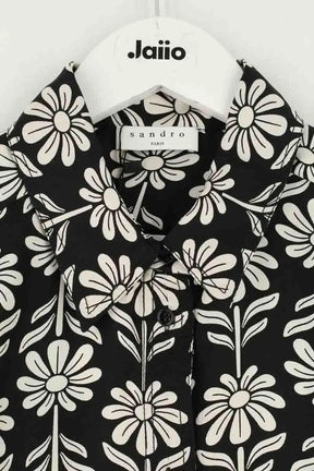 Blouse Sandro Noir en Soie