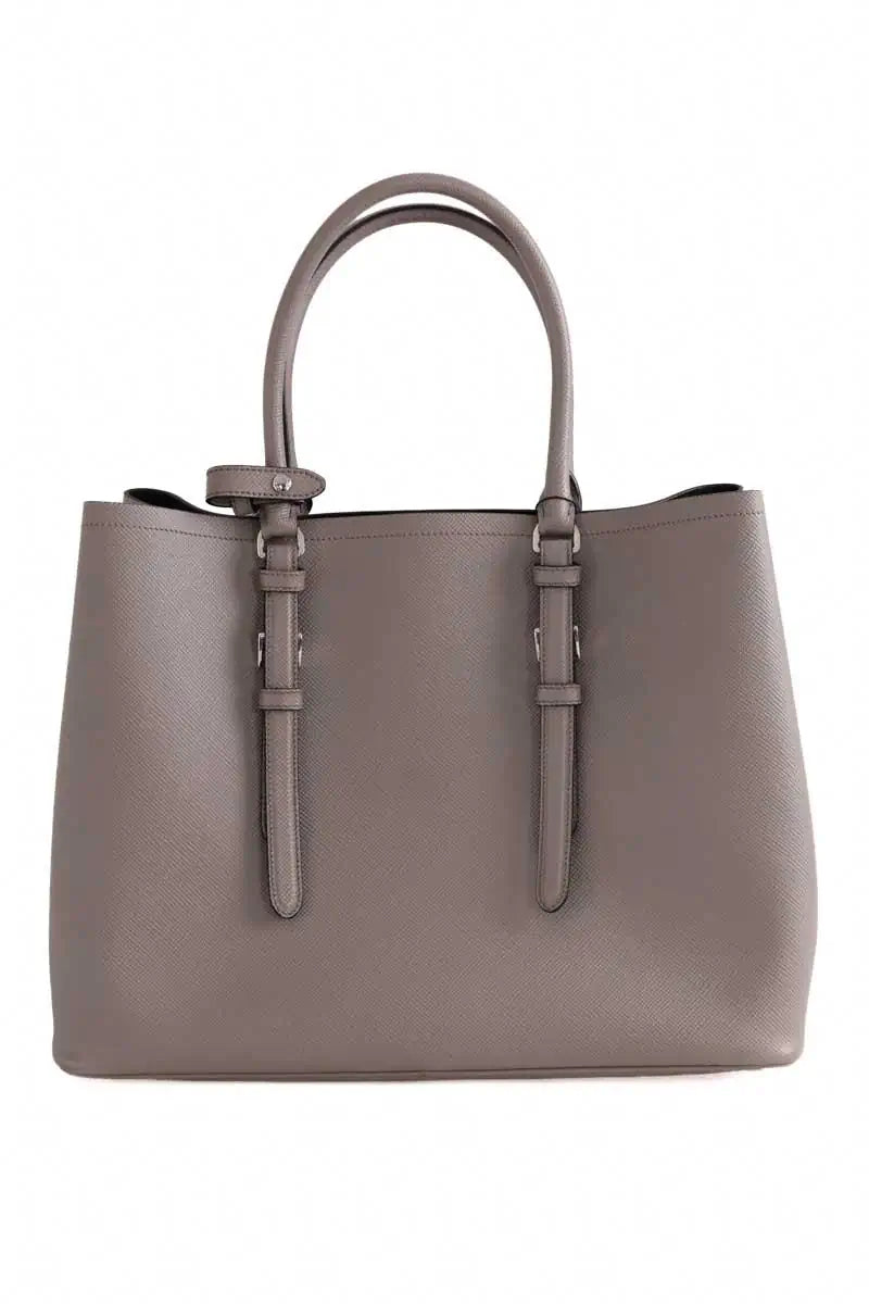 Sac à main Prada Double Gris en Cuir