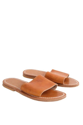 Espadrilles K.Jacques Camel en Cuir