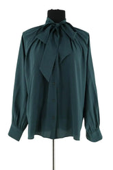 Blouse INDRESS Bleu en Soie, taille S - Seconde Main