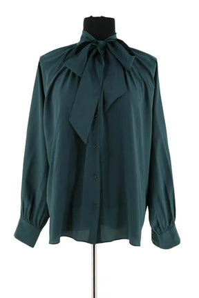 Blouse INDRESS Bleu en Soie, taille S - Seconde Main