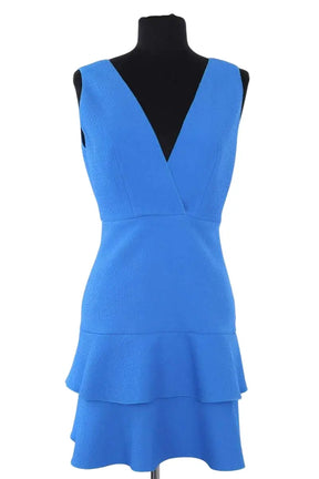 Robe Sandro Bleu en Synthétique, taille XS - Seconde Main