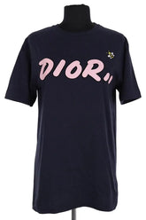 T-shirt Dior KAWS Bleu en Coton, taille XXS - Seconde Main