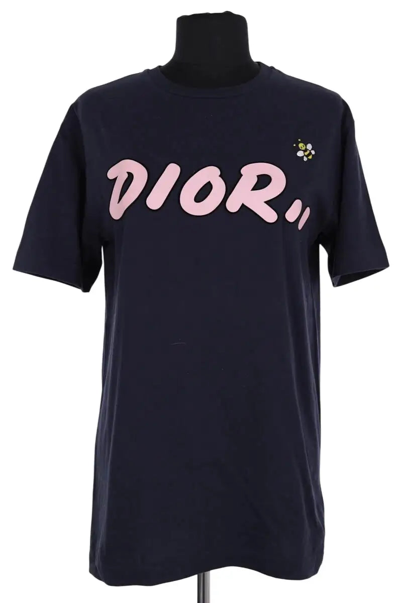 T-shirt Dior KAWS Bleu en Coton, taille XXS - Seconde Main