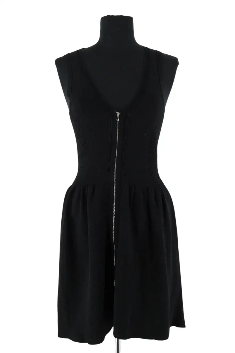 Robe sans manches Sandro Noir en Viscose, taille XS - Seconde Main