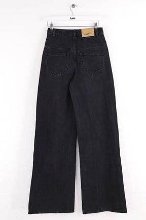 Jean large Isabel Marant Noir en Coton