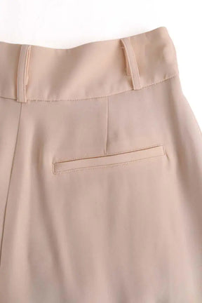 Pantalon large Max & Moi Beige en Soie