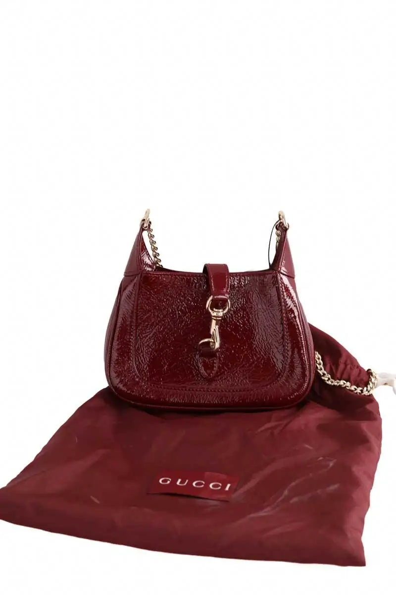 Mini sac Gucci Jackie Notte 2024 Bordeaux en Cuir