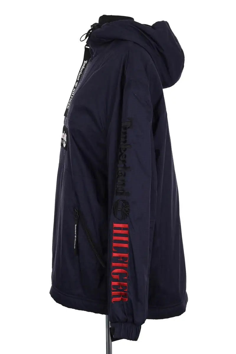 Veste Tommy Hilfiger Pop over jacket Bleu en Synthétique