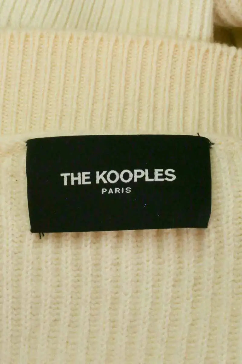 Cardigan The Kooples Ecru en Laine