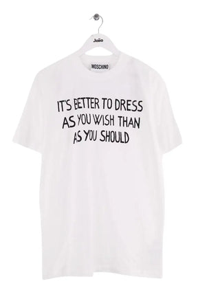 T-shirt Moschino Blanc en Coton, taille L - Seconde Main