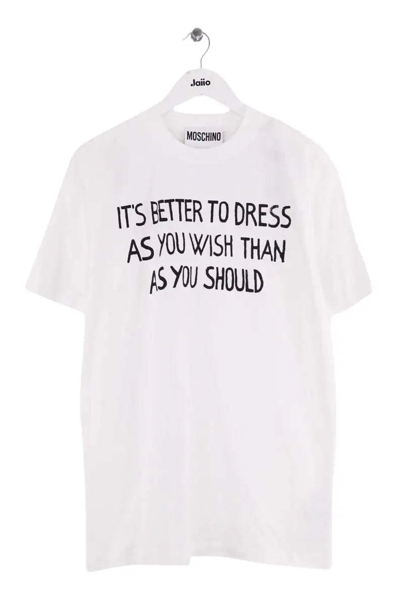T-shirt Moschino Blanc en Coton, taille L - Seconde Main