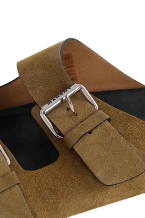 Sandales Isabel Marant LEKSON Kaki en Daim