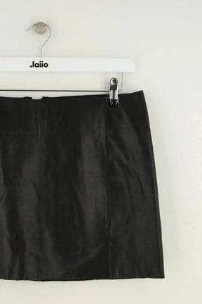 Mini jupe Maje Anaelle Noir en Cuir