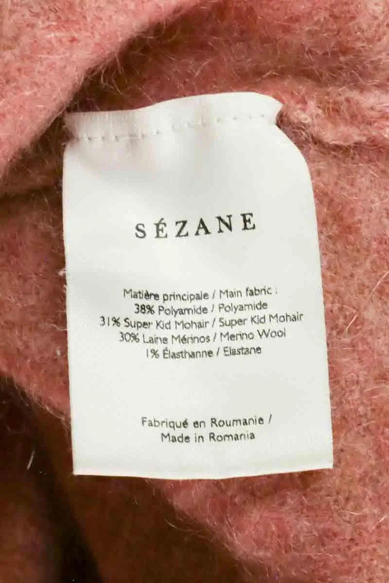 Cardigan Sézane Rose en Laine