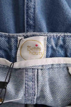Pantalon large Des Petits Hauts Bleu en Denim - Jeans