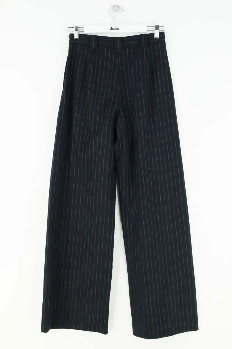 Pantalon large Sézane Bleu en Laine